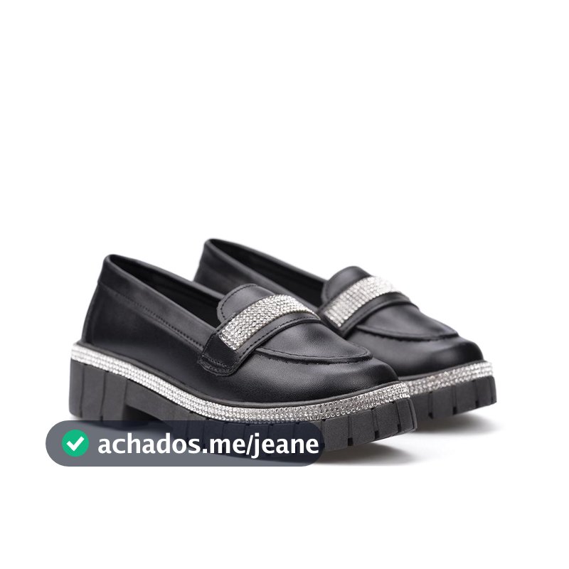 Mocassim Infantil Menina Fashion Mary Jane Strass Elegante