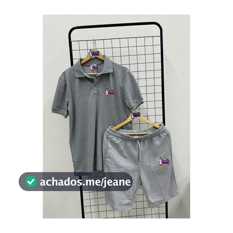 conjunto calor Club Cinza polo + Short