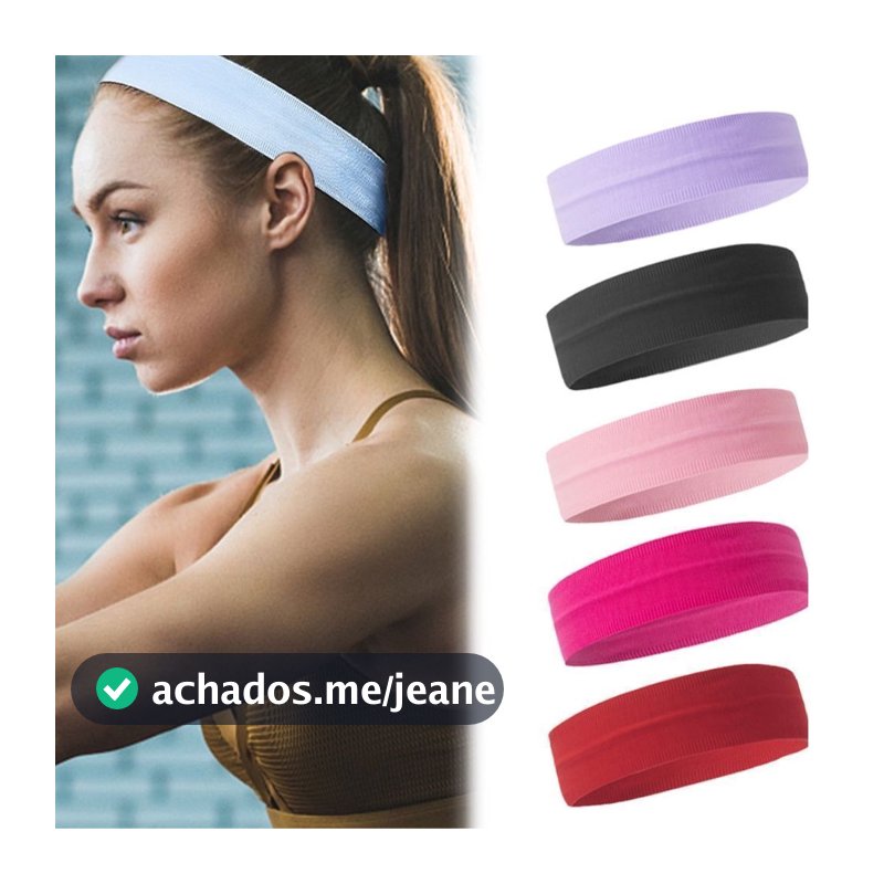 kit 12 Yoga Faixas De Cabelo Elástico Esportes Bandana Correndo Fitness Headwear Turbante Cabeça MANIA
