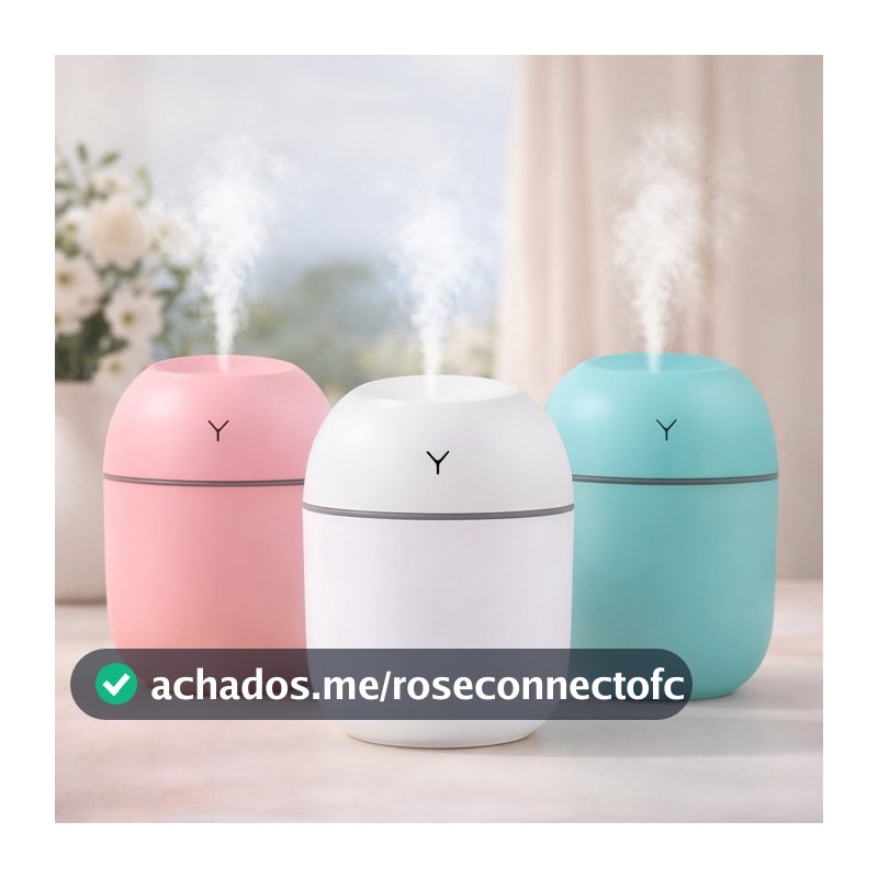 Difusor De Aromaterapia Ultrassônico Umidificador De Ar Purificador Led egg 220ml Casa Escritório Escola ACHEI GLAM