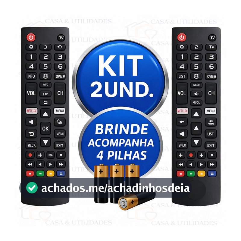 Kit  Controle Remoto LG Smart TV  Compatível LCD LED HDTV UHD OLED 3D 4K