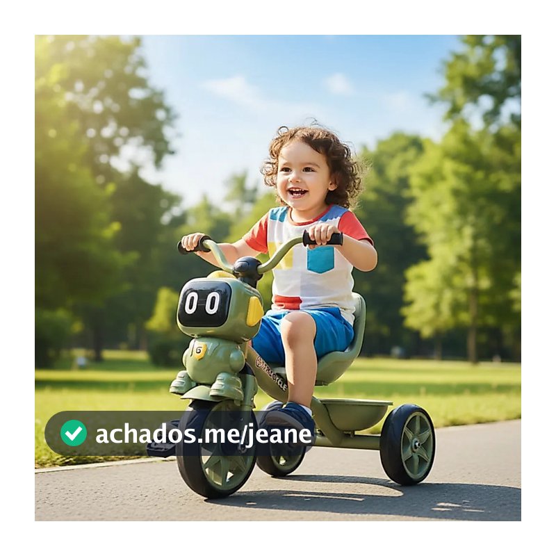 Triciclo Infantil Robô Verde Kidino Motoca Passeio 2 A 4 Anos