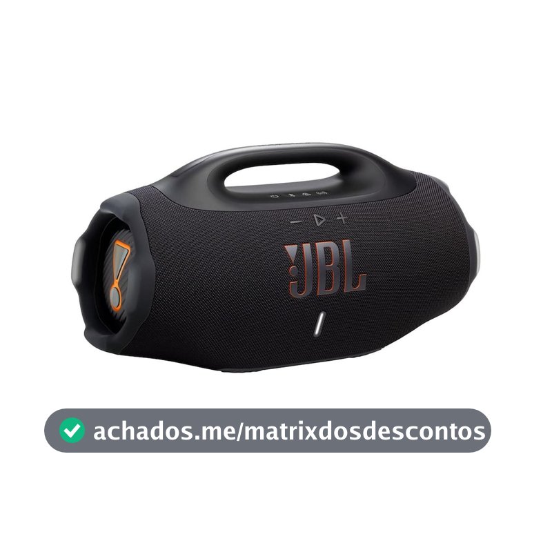 Caixa de Som JBL Boombox 4 210W Bluetooth IP68 Bateria 34h Preto