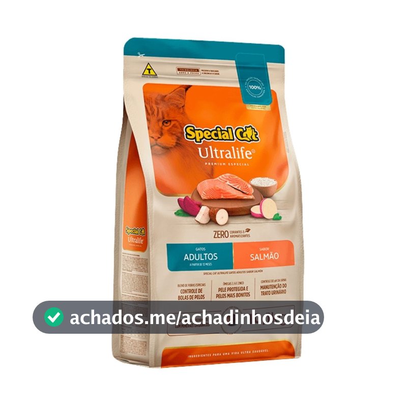 Ração Special Cat Ultralife Adultos Salmão - 10,1Kg
