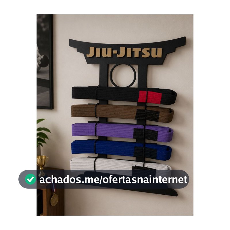 Porta 5 Faixas Preto de JiuJitsu Bolinha 0444p
