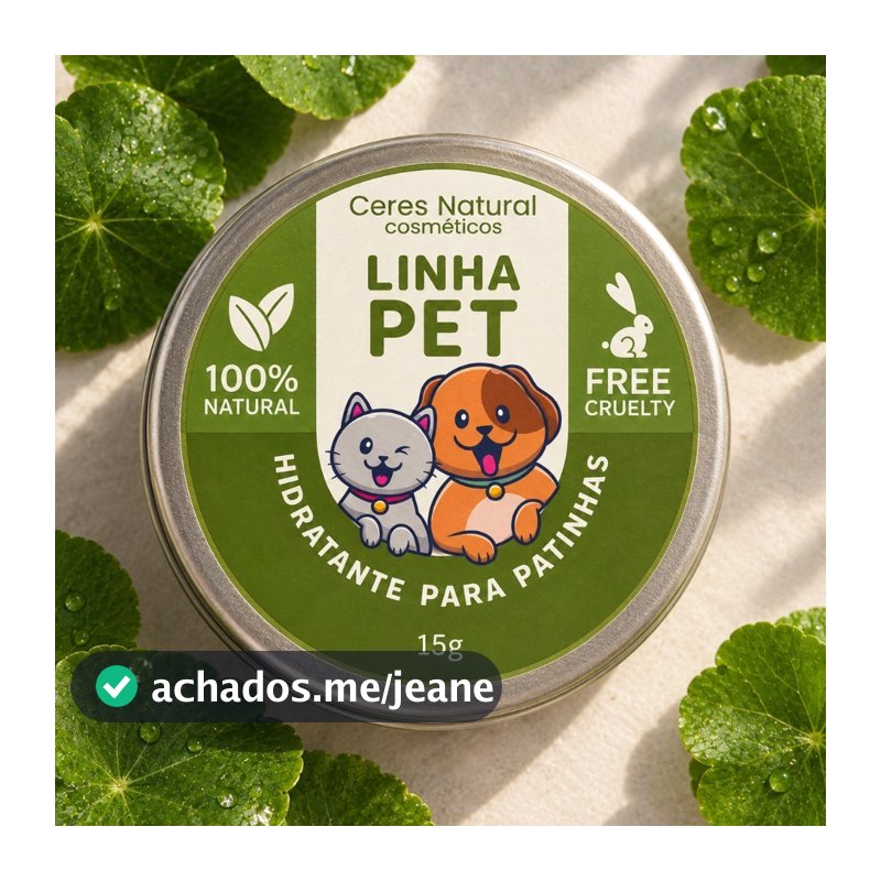 Hidratante de patinhas para cachorros e gatos vegano natural