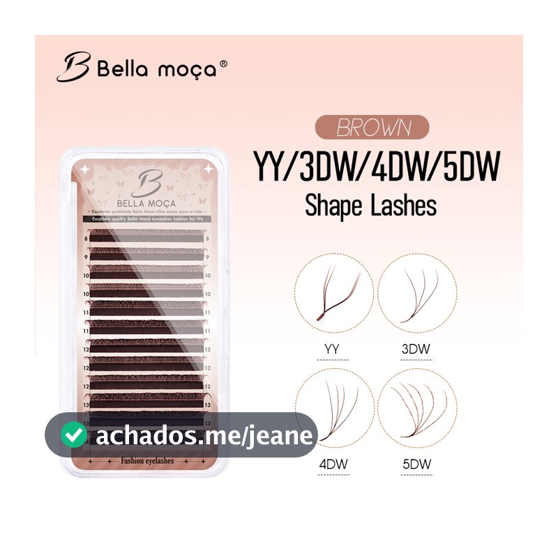 Marrom egípcio Bella Moça cílios marrons yy/w3d/w4d/w5d 0.07 D/M mix814mm cílios