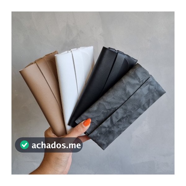 Kit 10 Porta óculos estojo couro ecológico case Atacado Revenda Resistente Capa Aveludada