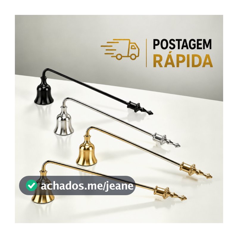 Apagador Abafador de Vela - Dourado/ Prata/ Preto