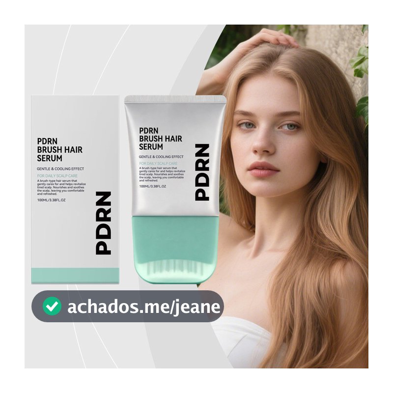 Sérum Capilar PDRN com Escova Aplicadora 100ml, Nutre e Acalma Couro Cabeludo