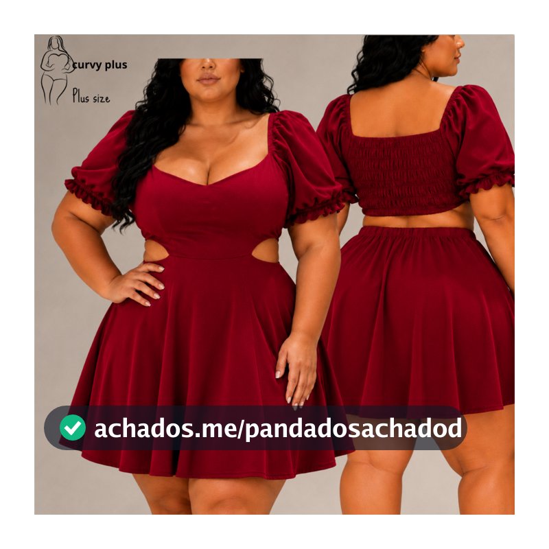Vestido Plus Size Feminino Vestido Plus Size Festa Disfarça Barriga Vestido Soltinho Plus Size Vestido Curto Plus Size