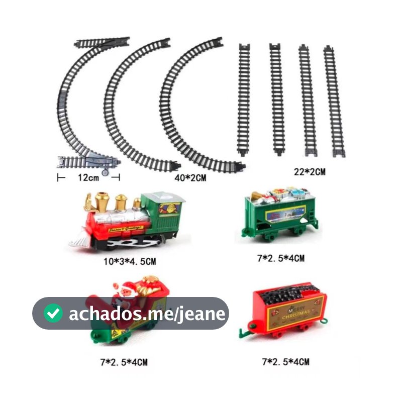 Trem Elétrico Decorativo para Árvore de Natal