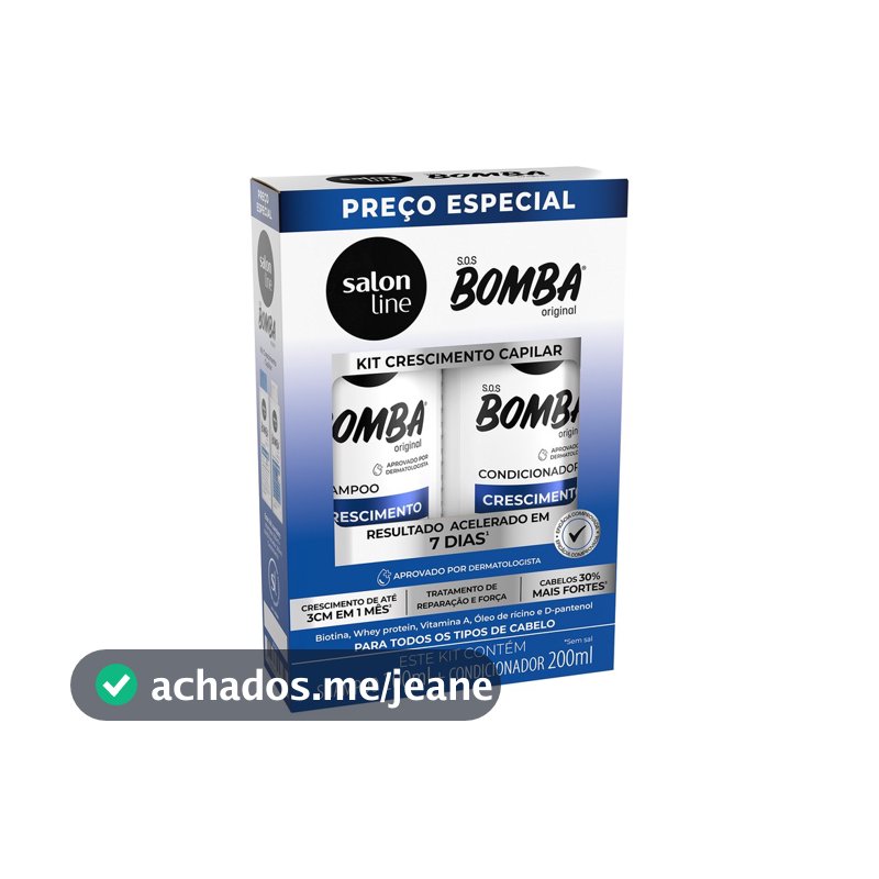 Kit Shampoo + Condicionador SOS Bomba Original Salon Line 200ml