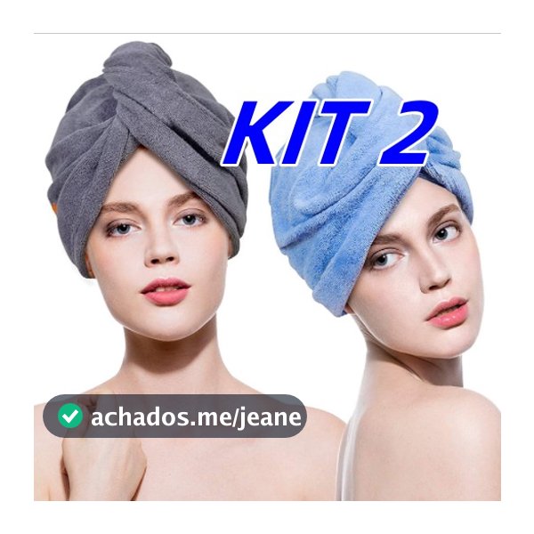 2 Unidade Toalha Grossa Mágica Para Cabelo/1 Pc Esponja Limpeza Facial Secar Rápido Touca Banho Microfibras  Várias Core
