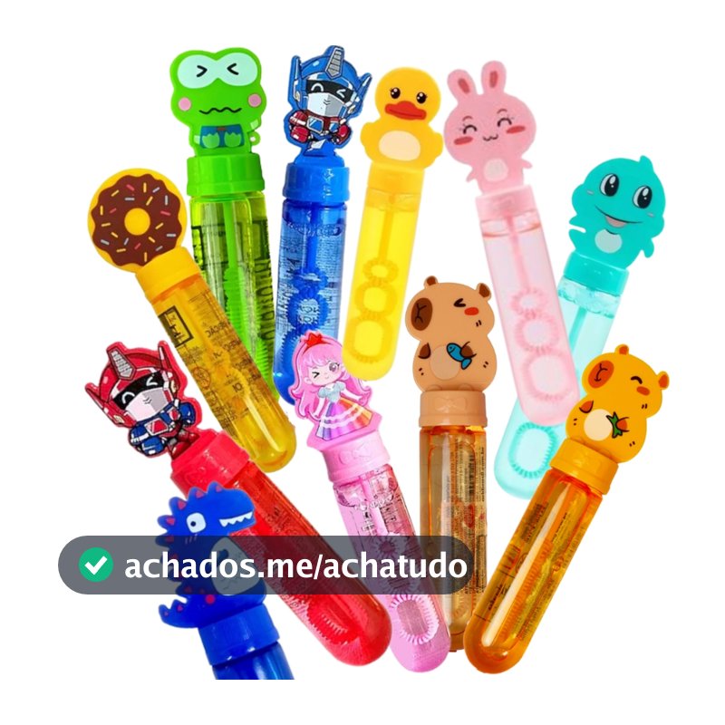 Bolha de Sabão Kit 24 Bolinha de Sabão Colorida Lembrancinha de Festa Atacado Temas Sortidos