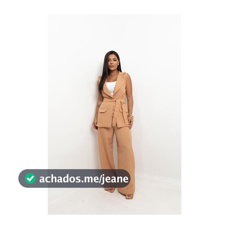 Conjunto Feminino em Alfaiataria Colete E Calça Pantalona Social Conjunto para Trabalho Com Colete