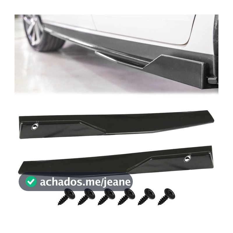 Jogo Saia Lateral Splitter Side Winglet Universal TG Poli Black piano