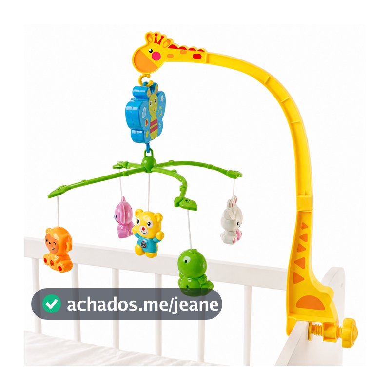Móbile Musical Girafa para Berço com Som Giratório Brinquedo Infantil Bebê