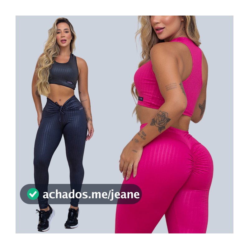 Kit 2 Conjuntos Legging Levanta Bumbum Cirre