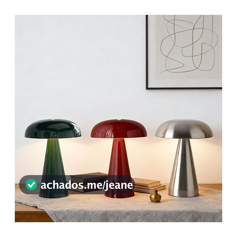 Candeeiro De Mesa Cogumelo Água-Viva Lâmpada Quarto Cabeceira Luz Da Noite Sala Jantar Estudo Iluminação Decorativa