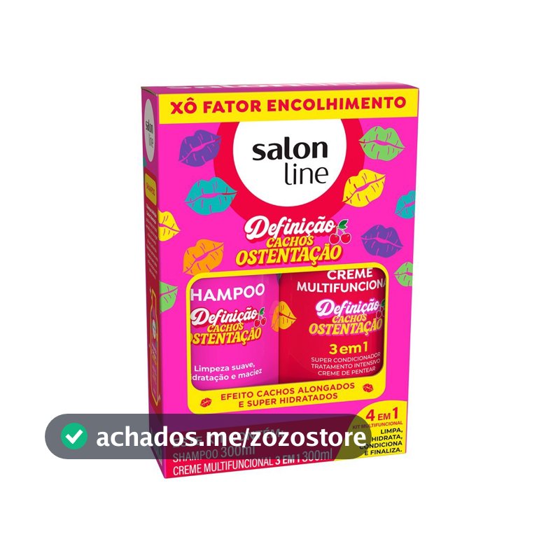 Kit Shampoo 300ml + Creme Multifuncional 300ml Cachos Ostentação