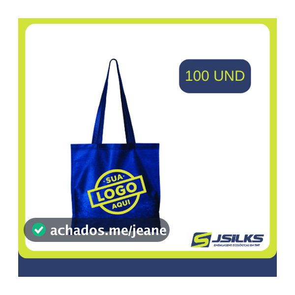 Kit 100 Unid Sacola Ecobag Em Tnt Med 30x30cm Personalizada