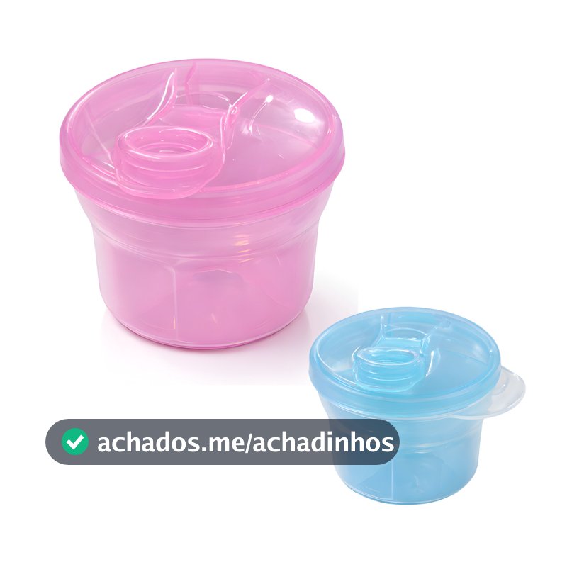 Porta Leite em Pó 3 Compartimentos Dosador Portátil