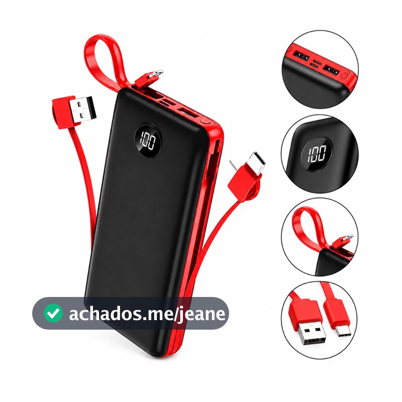 Carregador Portátil Turbo Premium Power Bank 20000mAh Original Universal