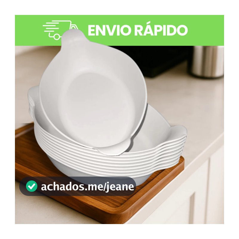 Kit 30 Petisqueira Canoa Resistente Petiscos Plástico