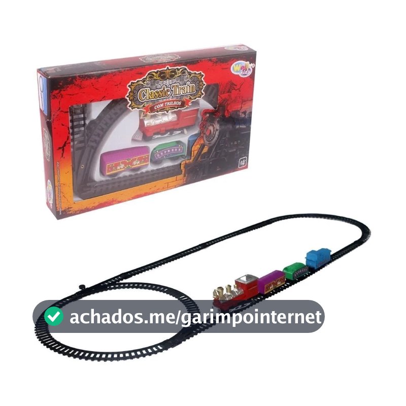 Trem Clássico Com Trilhos Classic Train A Pilha- Wellkids WB6785