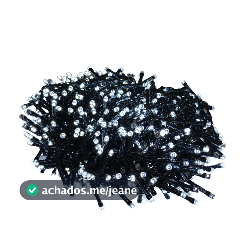 Pisca Natal Led Strobo branco frio 20 Metros 900 Leds branco frio Cordão Prova D'água