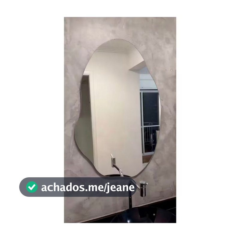 Espelho Decorativo Assimétrico Orgânico para Banheiro