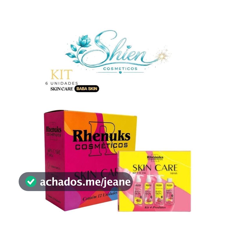 Kit 6 Kit Skin Care Baba Skin Com 24 Itens Rhenuks Cosméticos