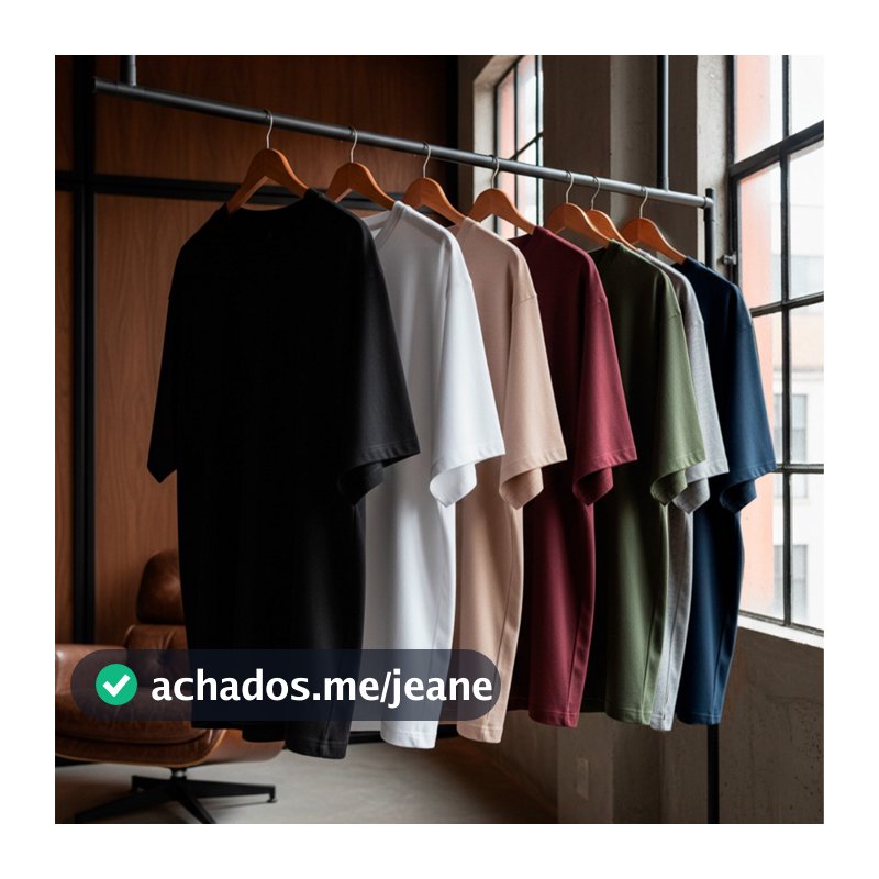 Kit 4 Camisetas Oversized Masculina 100% Algodão Casual Dia a Dia Treino Academia Slim Gola Redonda