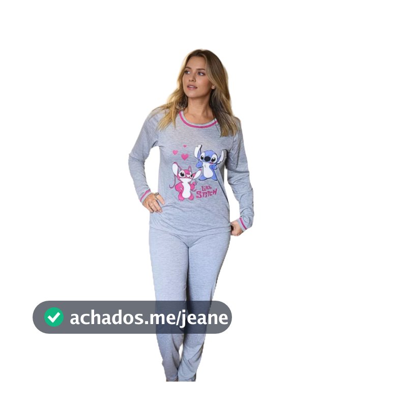 Pijama Longo Feminino Inverno Adulto em Malha ou suede Blusa Manga Longa Conforto