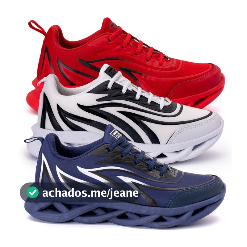 kit 3 Tênis Masculino Oldsen original caminhada esportivo confortável corrida barato promoção varias cores