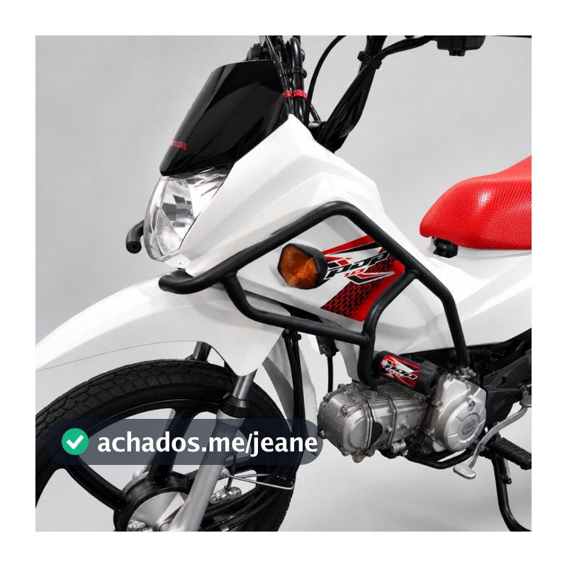 Pop 110i Modelo 2025/2026/2027 Protetor Carenagem Motor Tanque Preto Mata Cachorro com Pedal Slider Moto