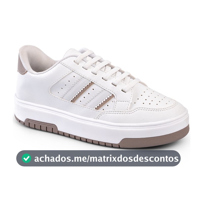 Tênis Lumiss Flatform Confortável Moda Casual Clássico Original Neutro Branco