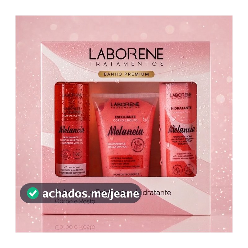Kit Banho Premium Corpo e Rosto Sabonete 200ml, Esfoliante 170g e Hidratante 200ml