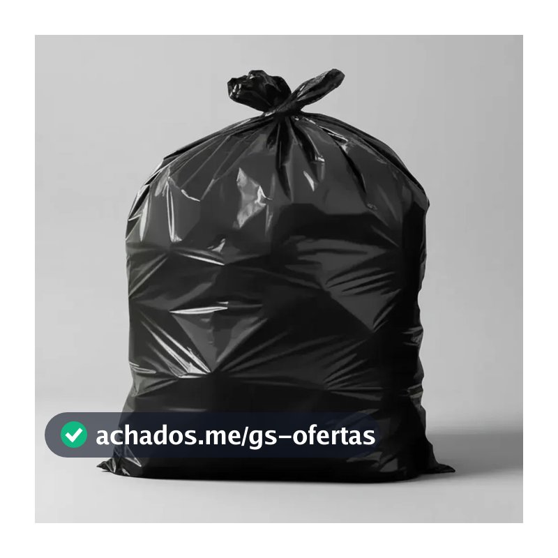 Saco de Lixo 20L 40L 60L 100L Super Reforçado 0,12 Resistente Grosso Boca Larga Preto