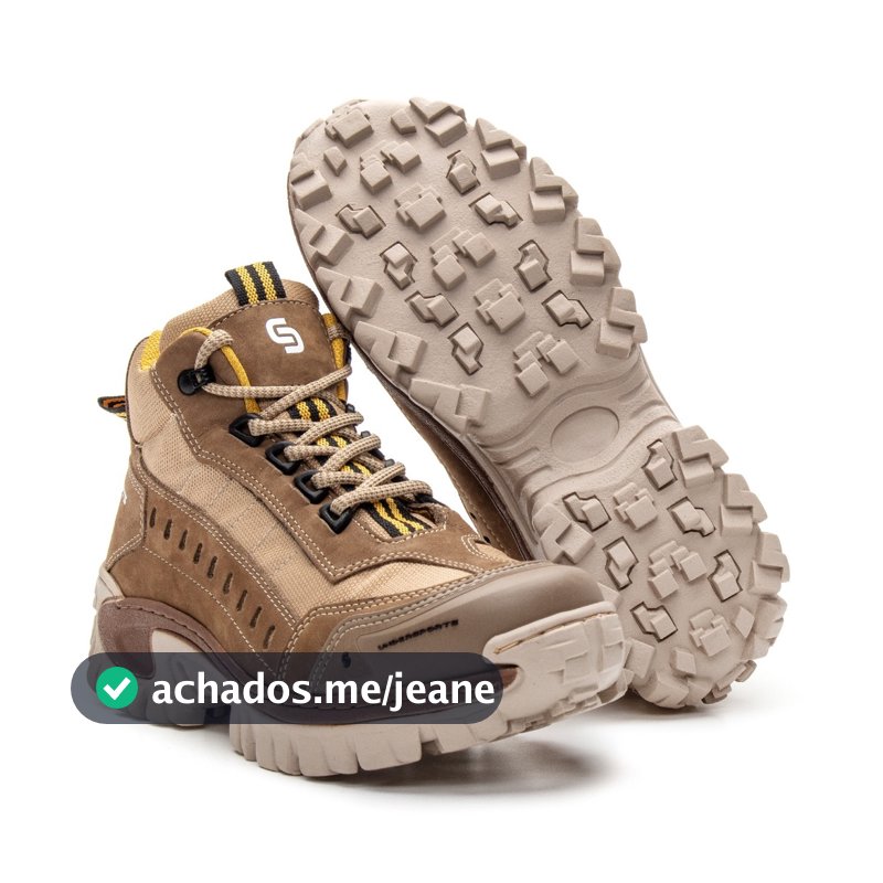 Bota Undersports para trabalho com CA, bota de segurança masculina com cadarço, botina de trabalho com solado tratorado,