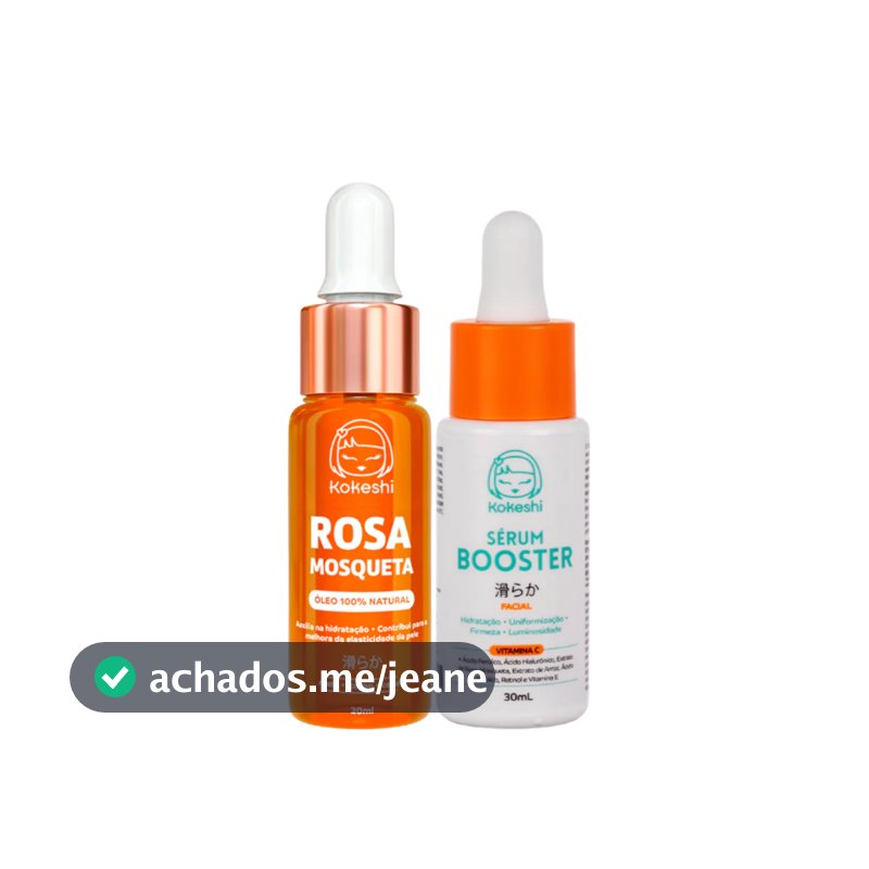 Kit Kokeshi Sérum Vitamina C + Óleo Rosa Mosqueta 100% Puro