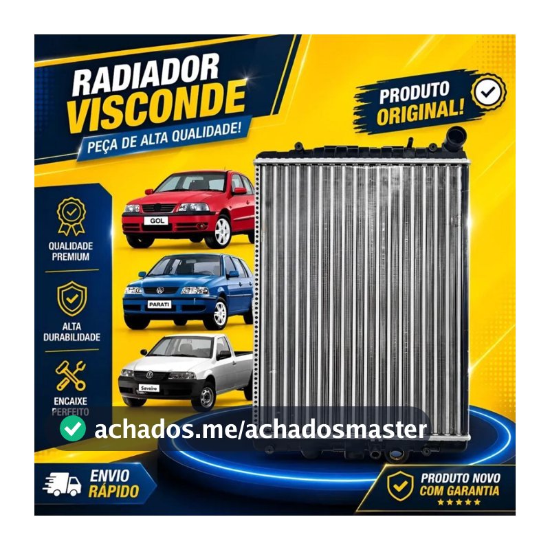 Radiador Wv Gol Parati Saveiro G2 G3 G4 Ap 1.6 1.8 2.0 1995 a 2008