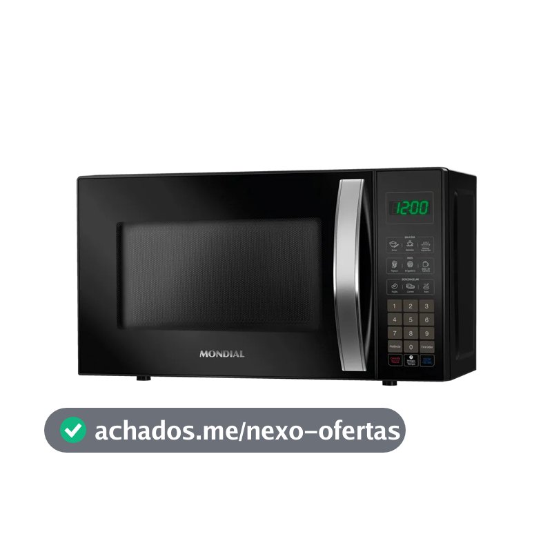 Micro-ondas Mondial Mo 01 21 B Potencia 1200w 60hz 21 Litros