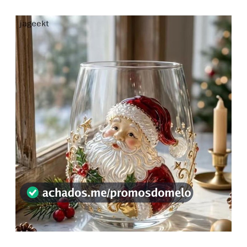 [jageekt] Copos De Vinho De Natal 3D Brilhantes À Prova De Chumbo Elegantes Para Decoração De Mesa De Banquete De Casame