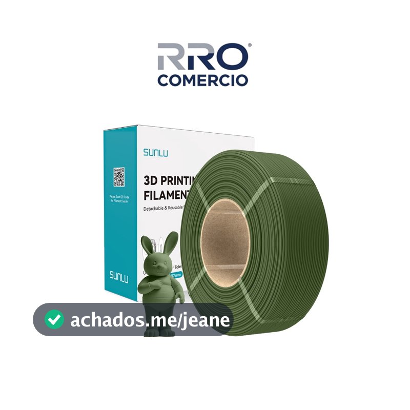 SUNLU 10kg Filamento PLA Fosco Estável e sem emaranhados -1.75mm Sem carretel