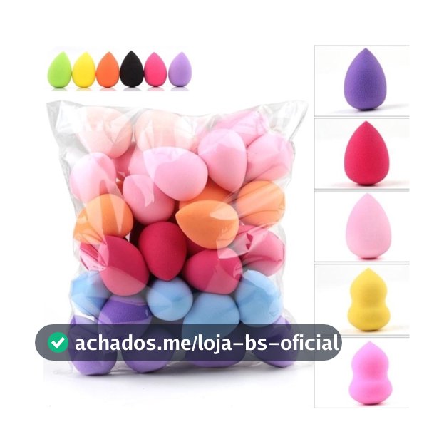 Kit de 6/12/24 Esponjas de Maquiagem - Perfeitas para Base, Corretivo e Contorno, Cores Vibrantes e Ecológicas