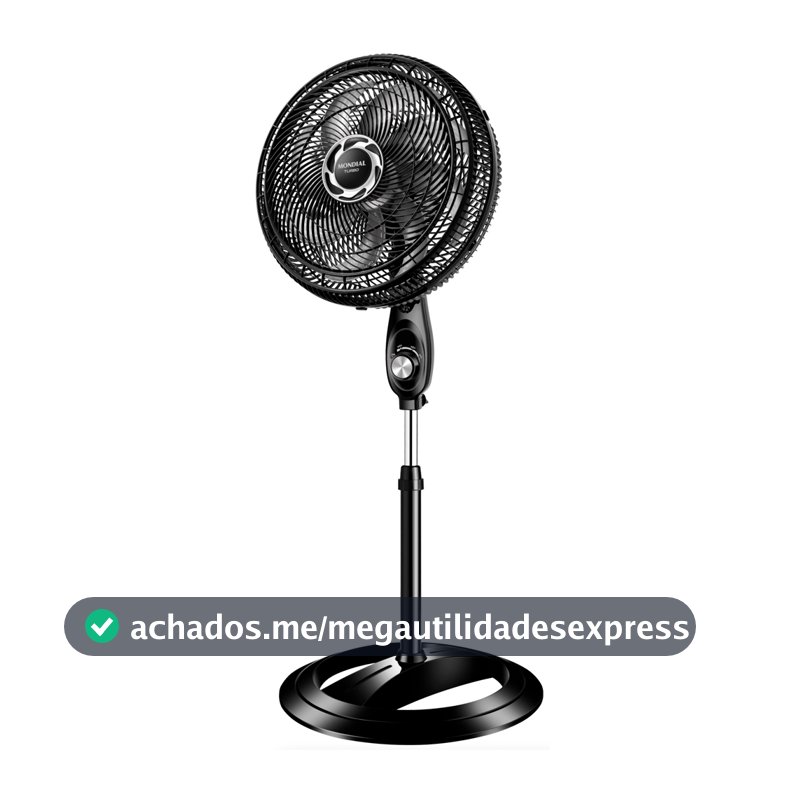 Ventilador de Coluna Mondial 40cm 8 Pás Turbo Nvt-40c-8p-b Preto/prata