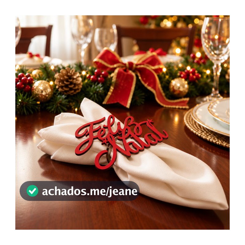 Kit 10 porta guardanapos decorativo Feliz Natal em mdf 3mm - cores disponiveis