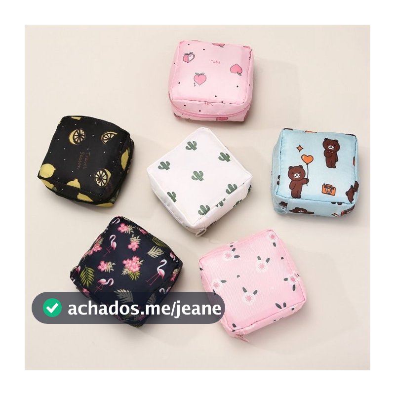 Bolsa Nécessaire Guarda Absorvente Treco Objeto Guarda Volume Viagem WL-2587